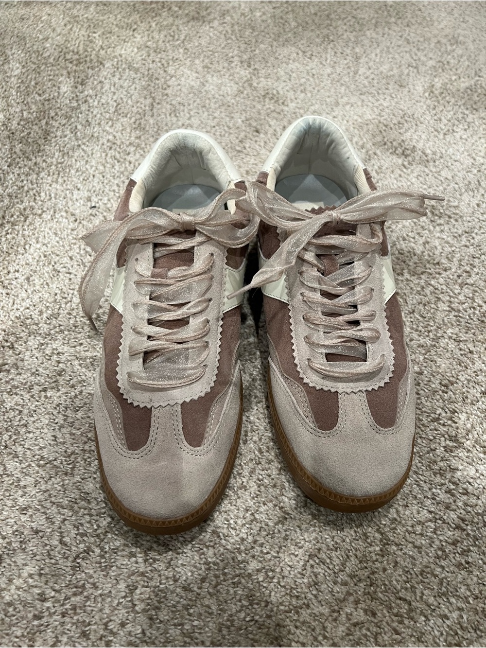 Women’s dolce vita Casual Suede Lace-Up Sneakers in Blush